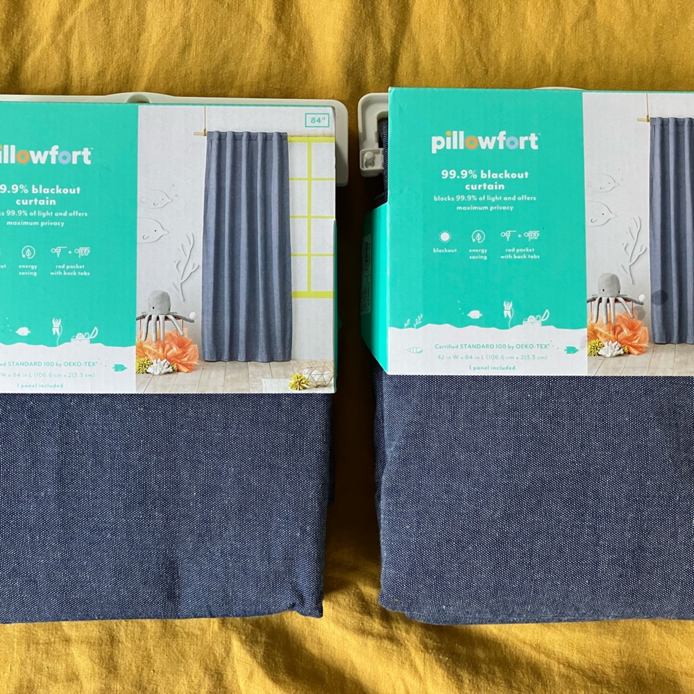 Pillowfort Chambray Blackout Curtains